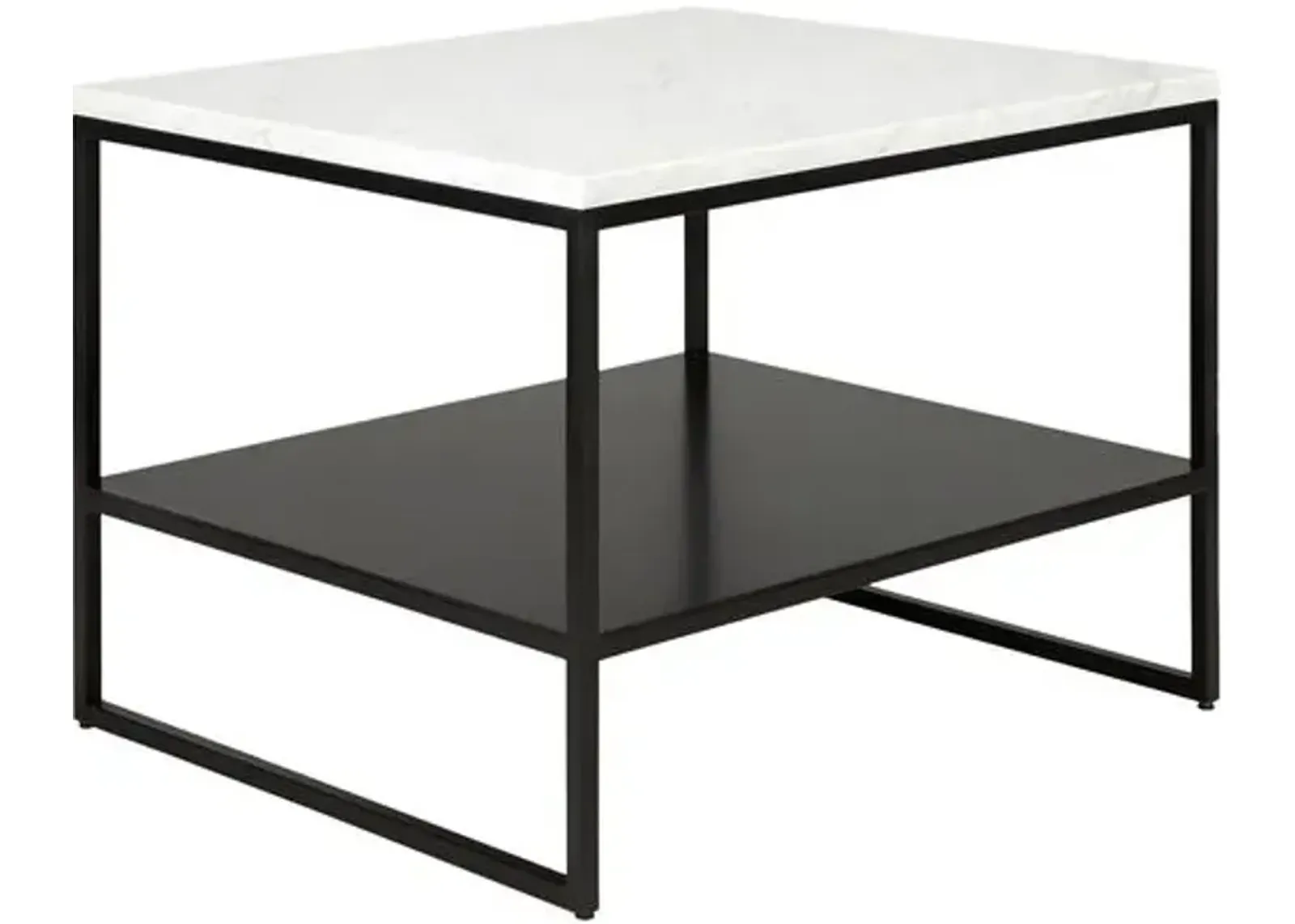 Stone Top Side Table - White/Black - Ethnicraft