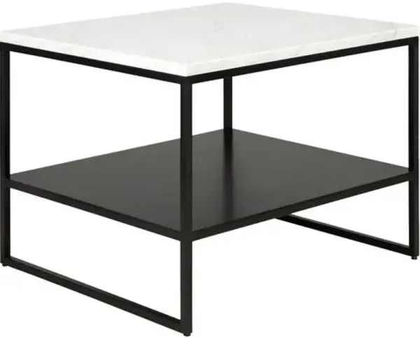 Stone Top Side Table - White/Black - Ethnicraft