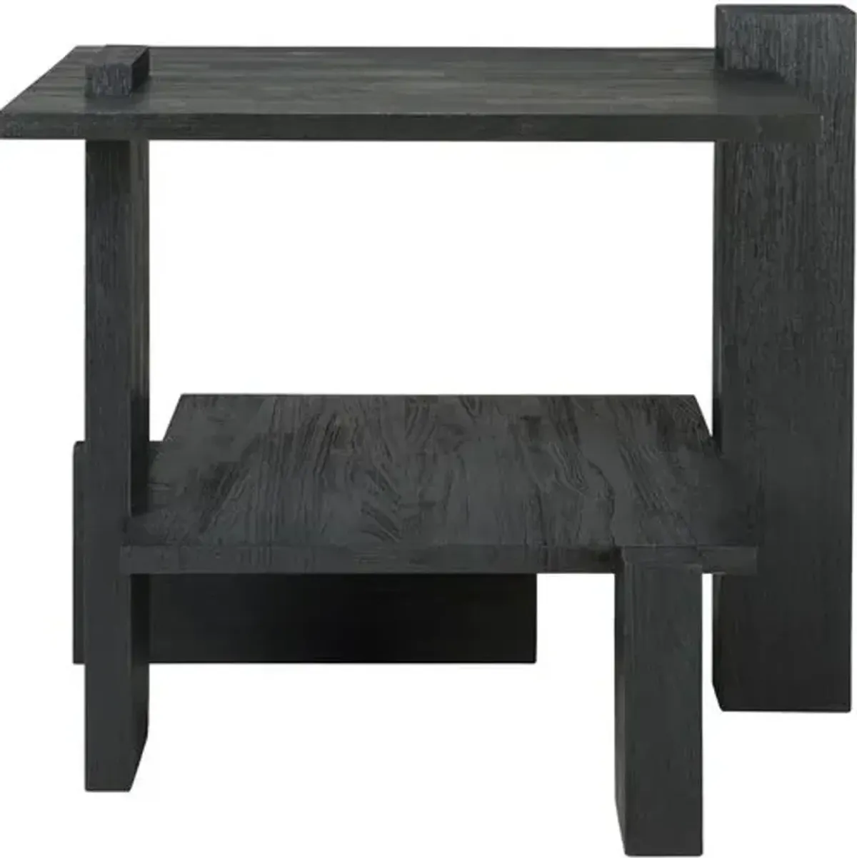 Abstract Side Table - Black Teak - Ethnicraft