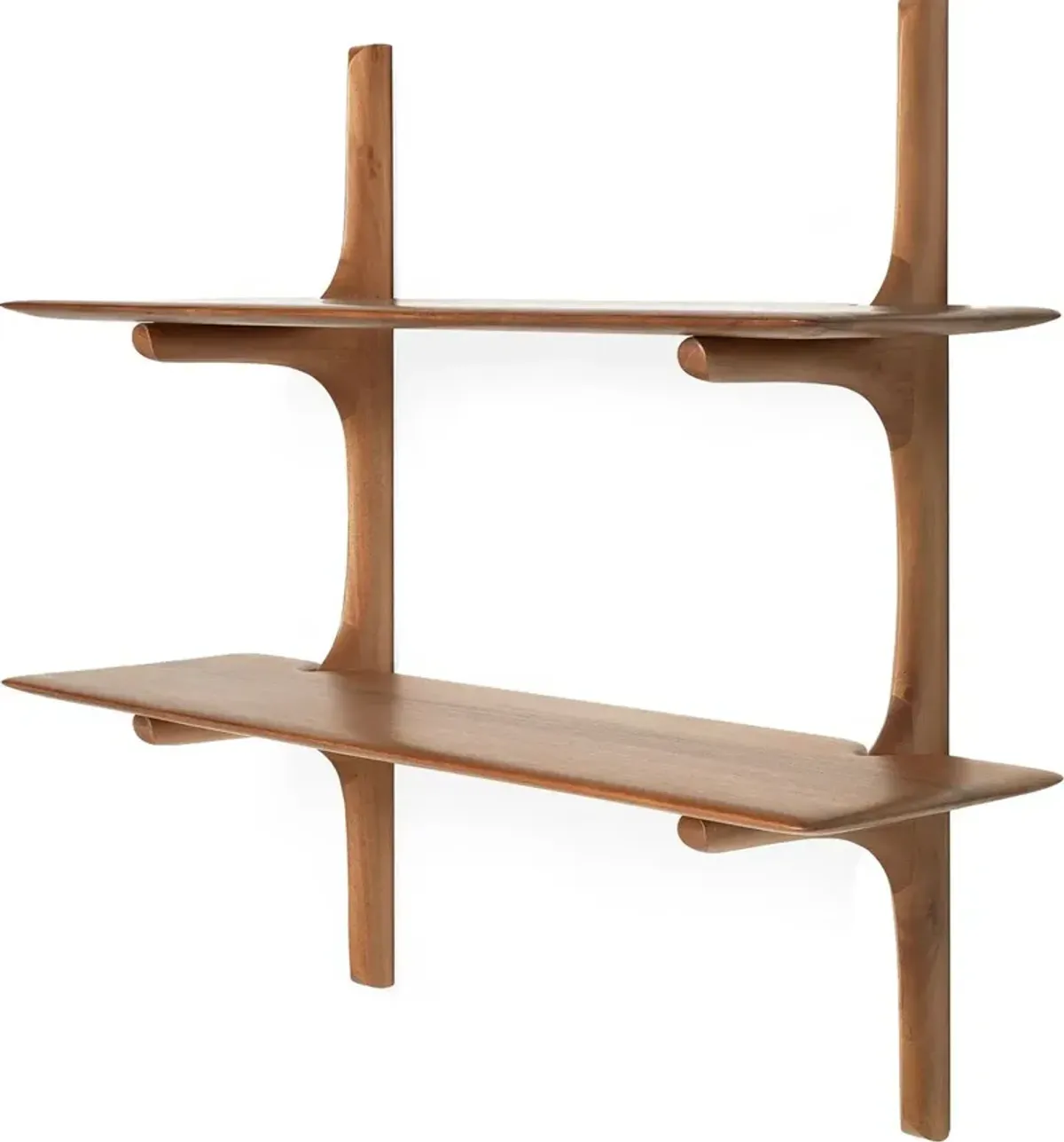 PI Wall Shelf - Mahogany - Ethnicraft - Handcrafted - Brown