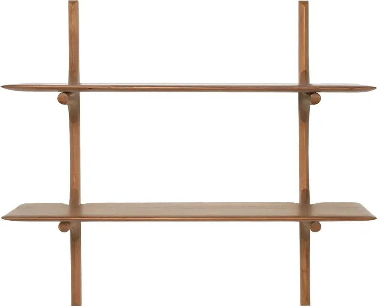 PI Wall Shelf - Mahogany - Ethnicraft - Handcrafted - Brown