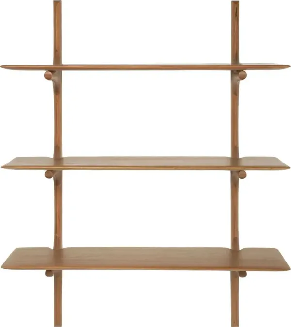 PI Wall Shelf - Mahogany - Ethnicraft - Handcrafted - Brown