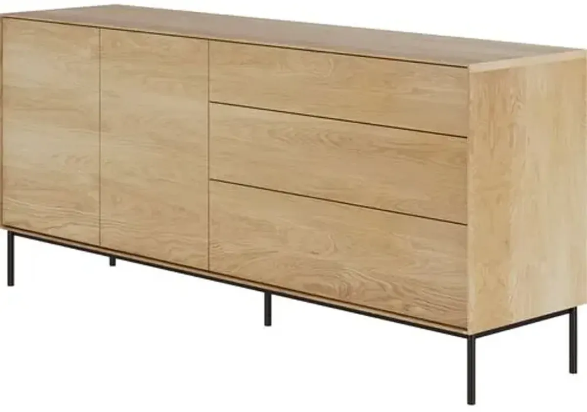 Whitebird 2-Door/3-Drawer Sideboard - Oak - Ethnicraft - Brown