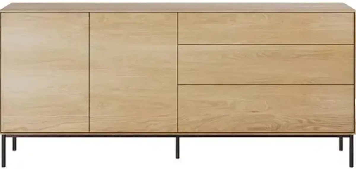 Whitebird 2-Door/3-Drawer Sideboard - Oak - Ethnicraft - Brown