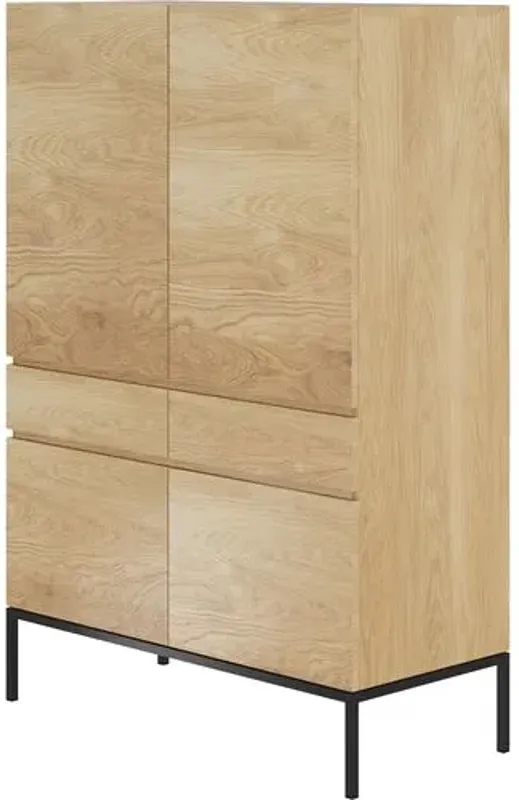 Ligna 4-Door Cupboard - Oak - Ethnicraft - Brown