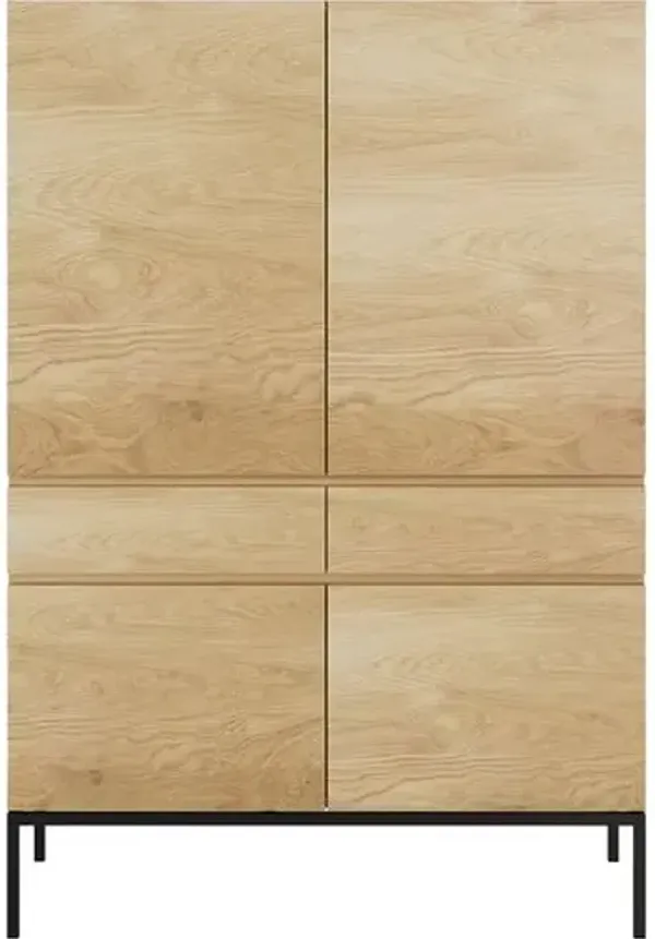 Ligna 4-Door Cupboard - Oak - Ethnicraft - Brown