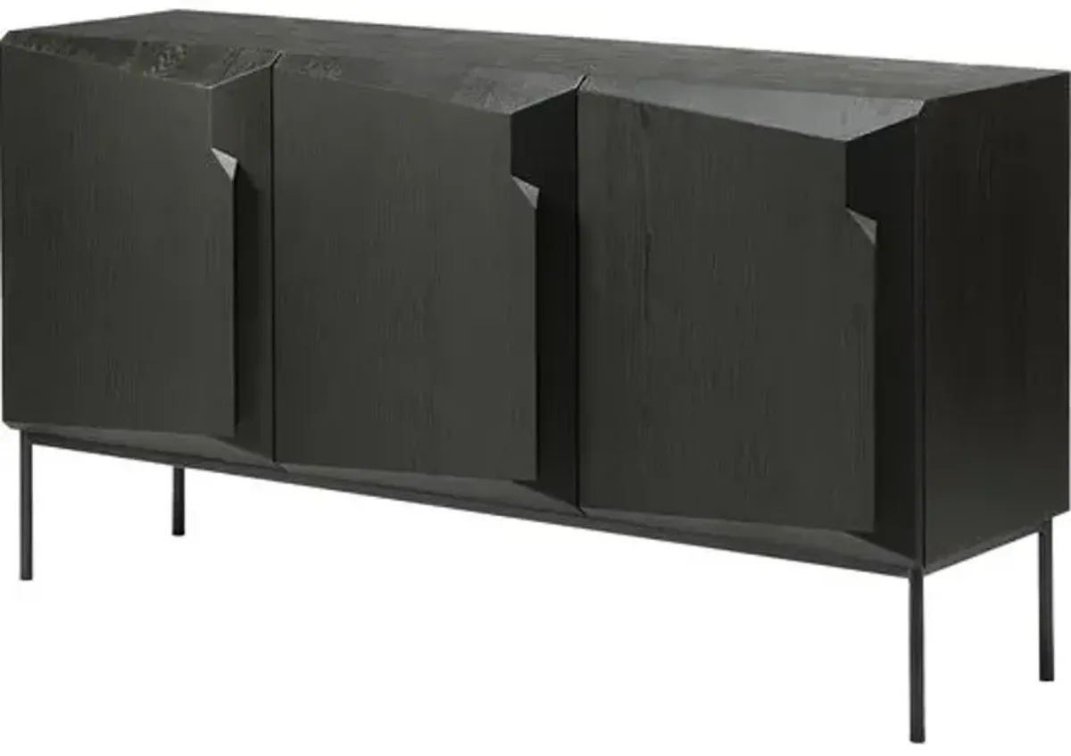 Stairs 3-Door Sideboard - Black - Ethnicraft