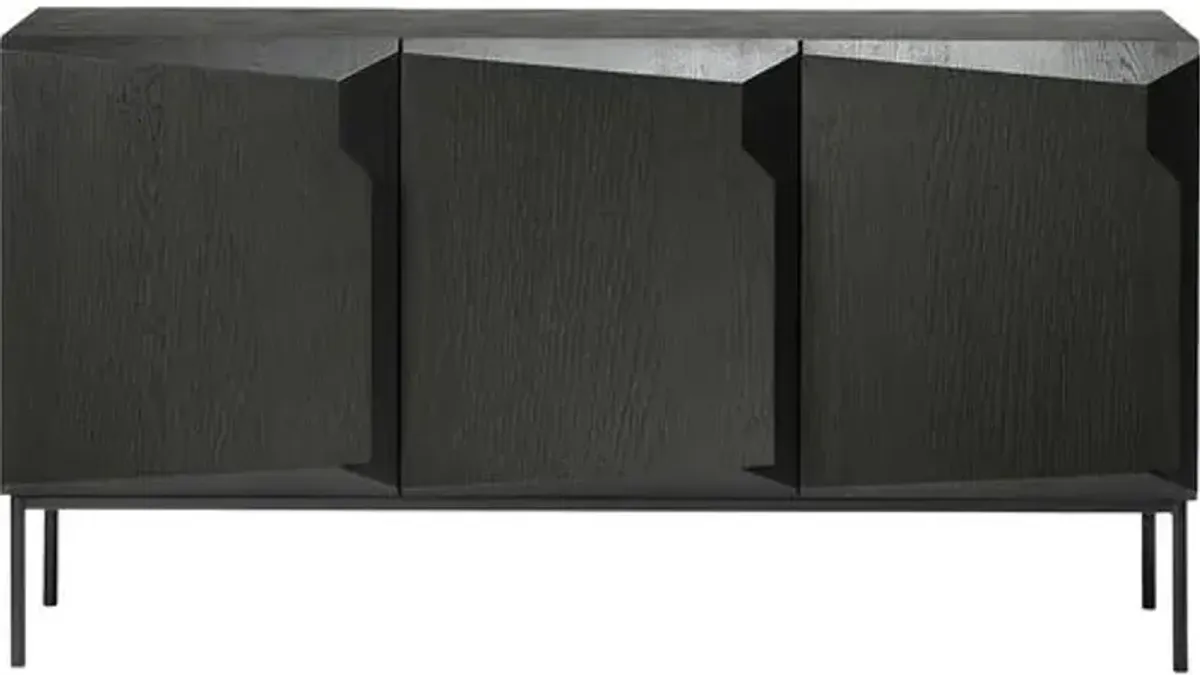 Stairs 3-Door Sideboard - Black - Ethnicraft