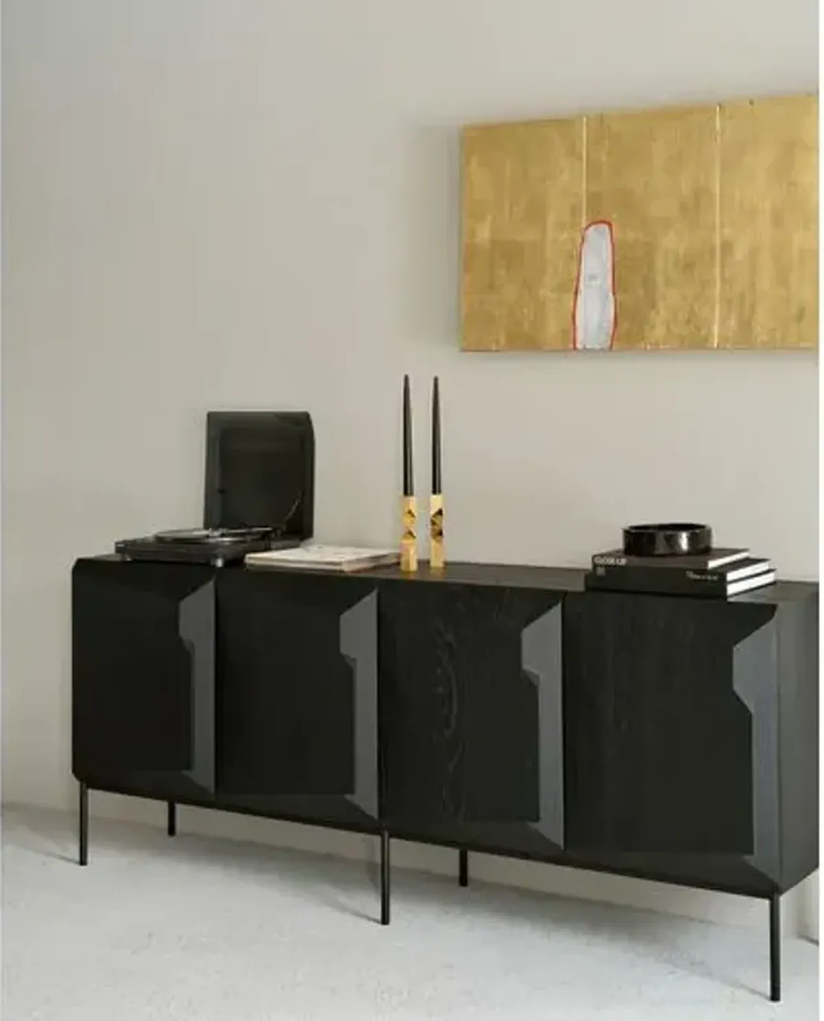 Stairs 4-Door Sideboard - Black - Ethnicraft