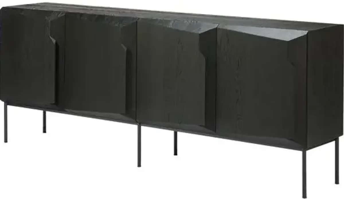 Stairs 4-Door Sideboard - Black - Ethnicraft