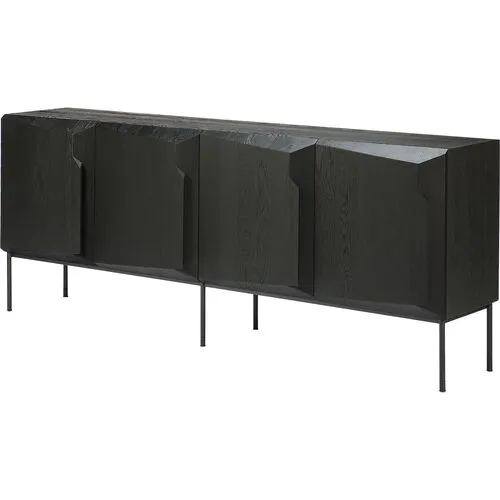 Stairs 4-Door Sideboard - Black - Ethnicraft