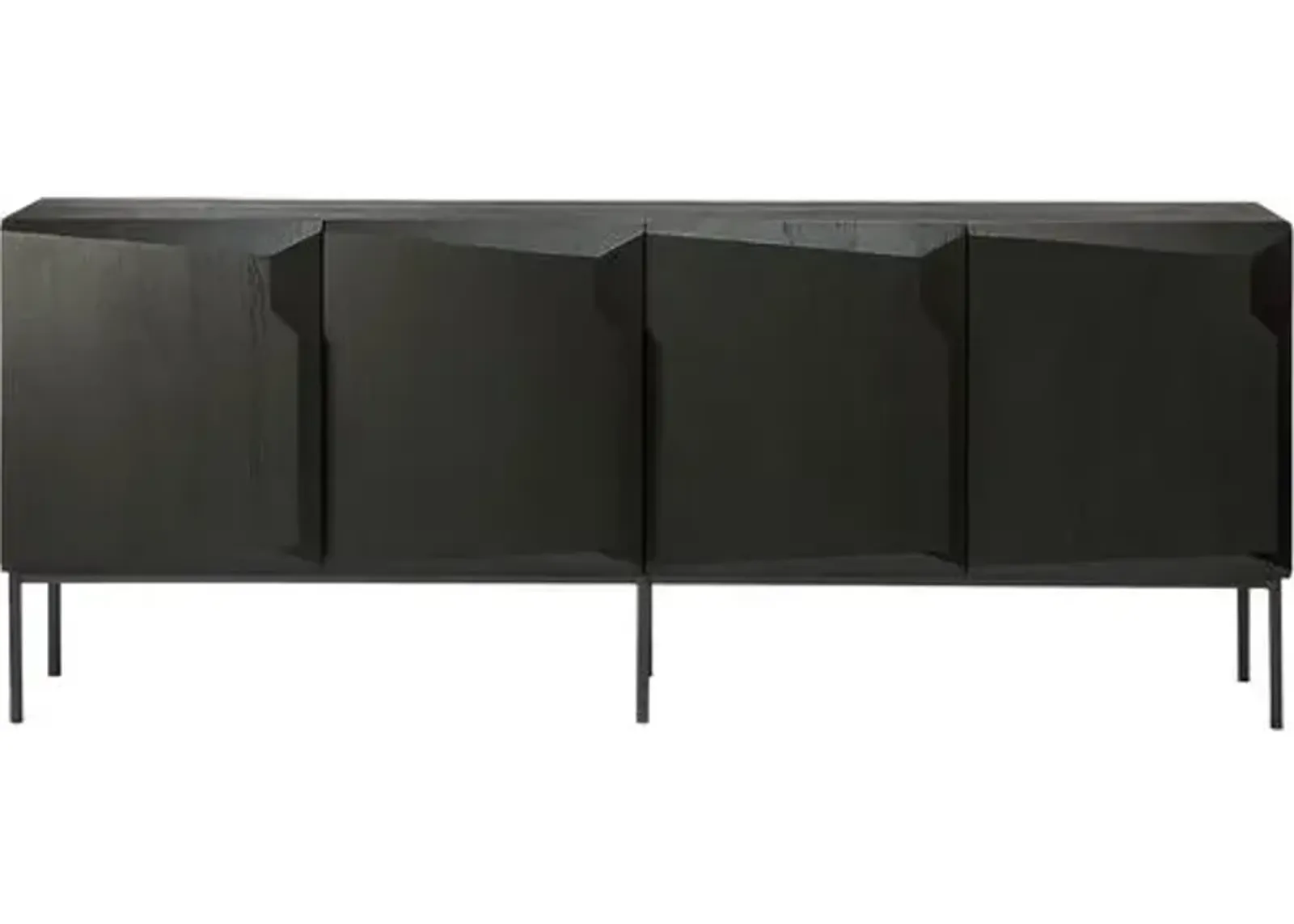 Stairs 4-Door Sideboard - Black - Ethnicraft