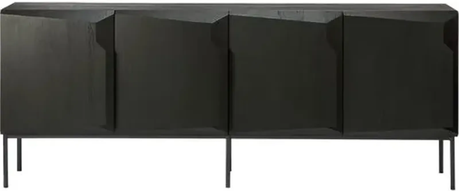 Stairs 4-Door Sideboard - Black - Ethnicraft