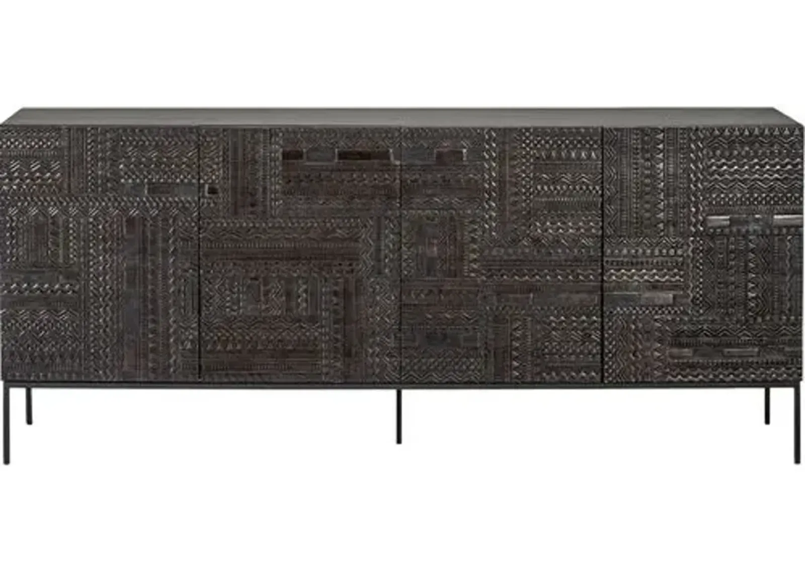 Tabwa 4-Door Sideboard - Black - Ethnicraft