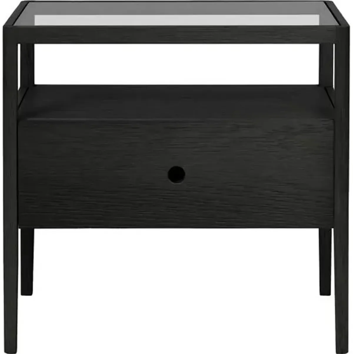 Spindle Bedside Table - Black 1 Drawer - Ethnicraft