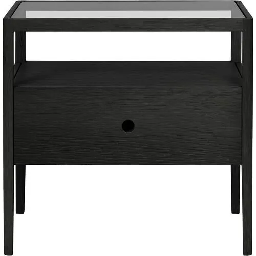 Spindle Bedside Table - Black 1 Drawer - Ethnicraft