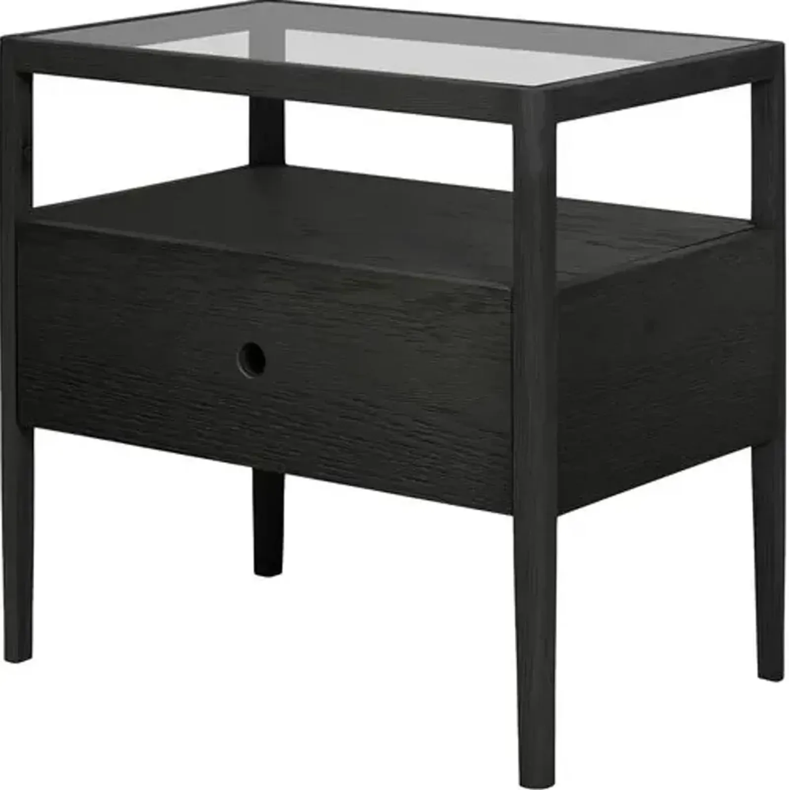 Spindle Bedside Table - Black 1 Drawer - Ethnicraft