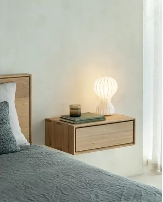 Nordic II Hanging Bedside Table - Oak - Ethnicraft - Brown