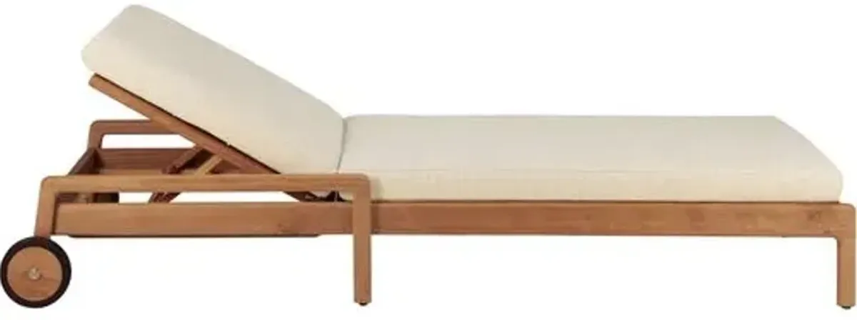 Jack Outdoor Lounger - Teak - Ethnicraft - Brown