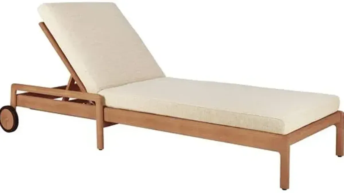 Jack Outdoor Lounger - Teak - Ethnicraft - Brown