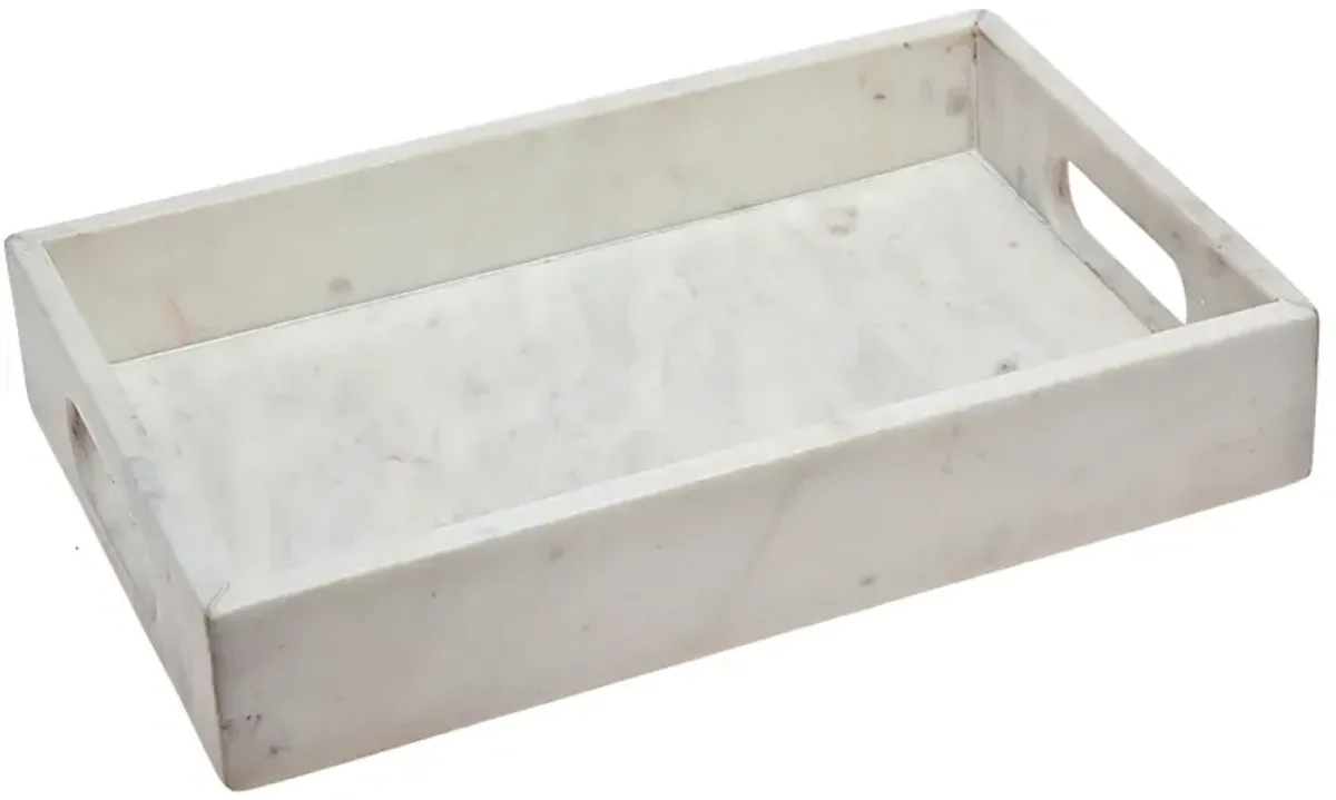 White Marble Rectangle Serving Tray