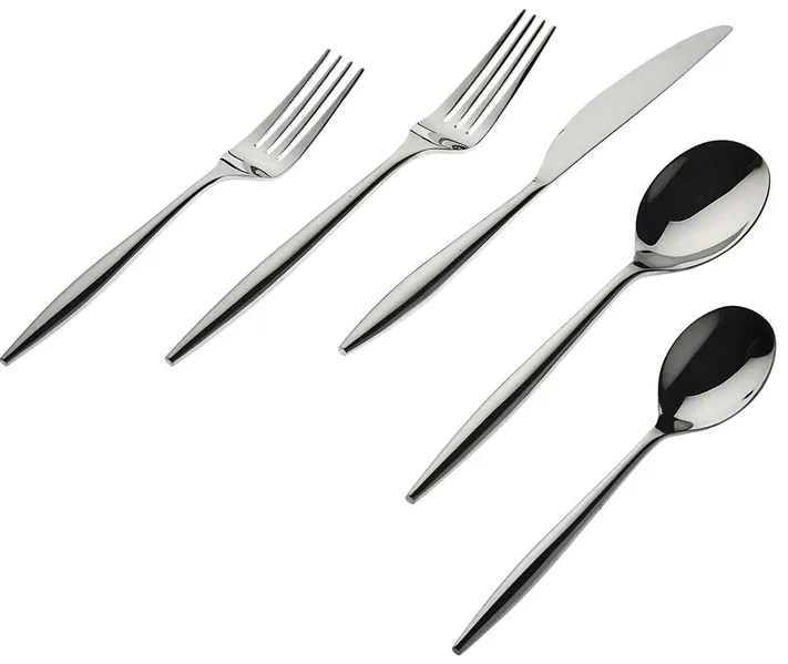 Milano Mirror 18/10 Stainless Steel 20 Piece Flatware Set, Service For 4 Set 