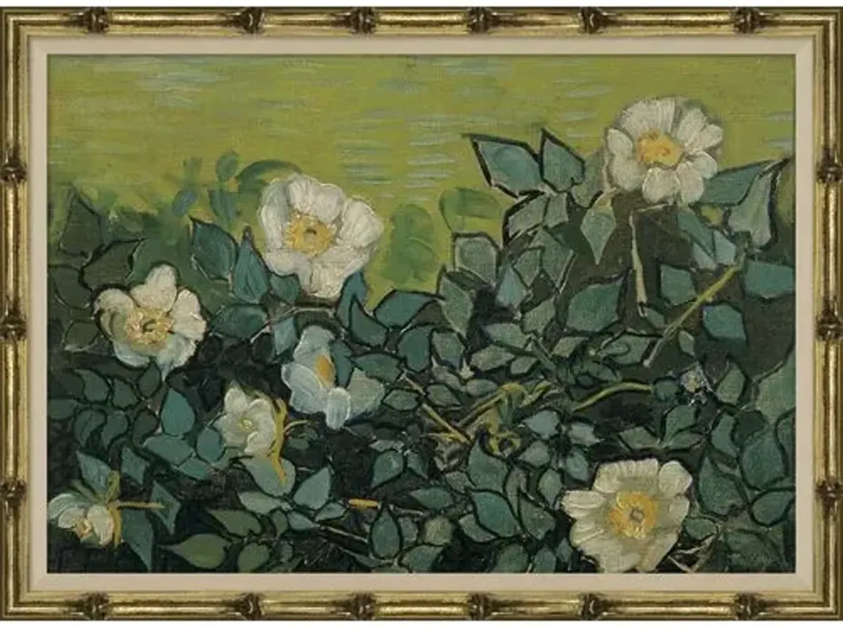 Vincent Van Gogh " Wild Roses" - Green