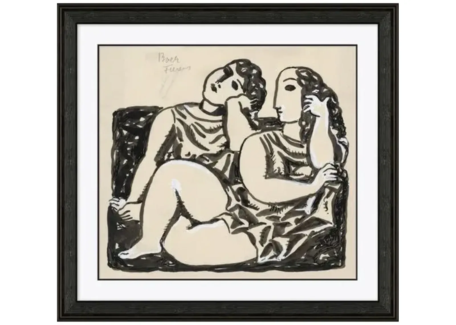 Two Seated Woman - Black