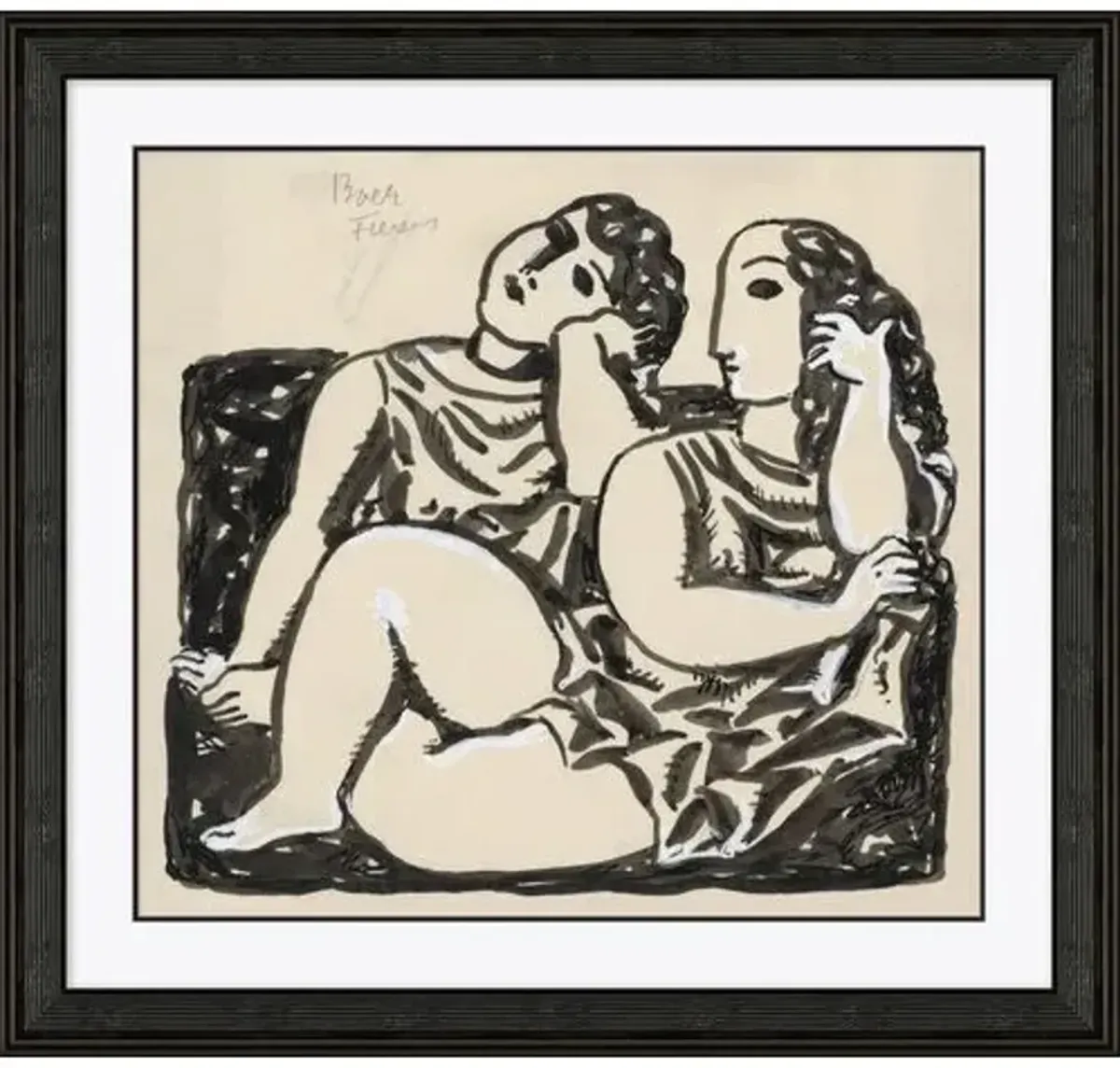 Two Seated Woman - Black