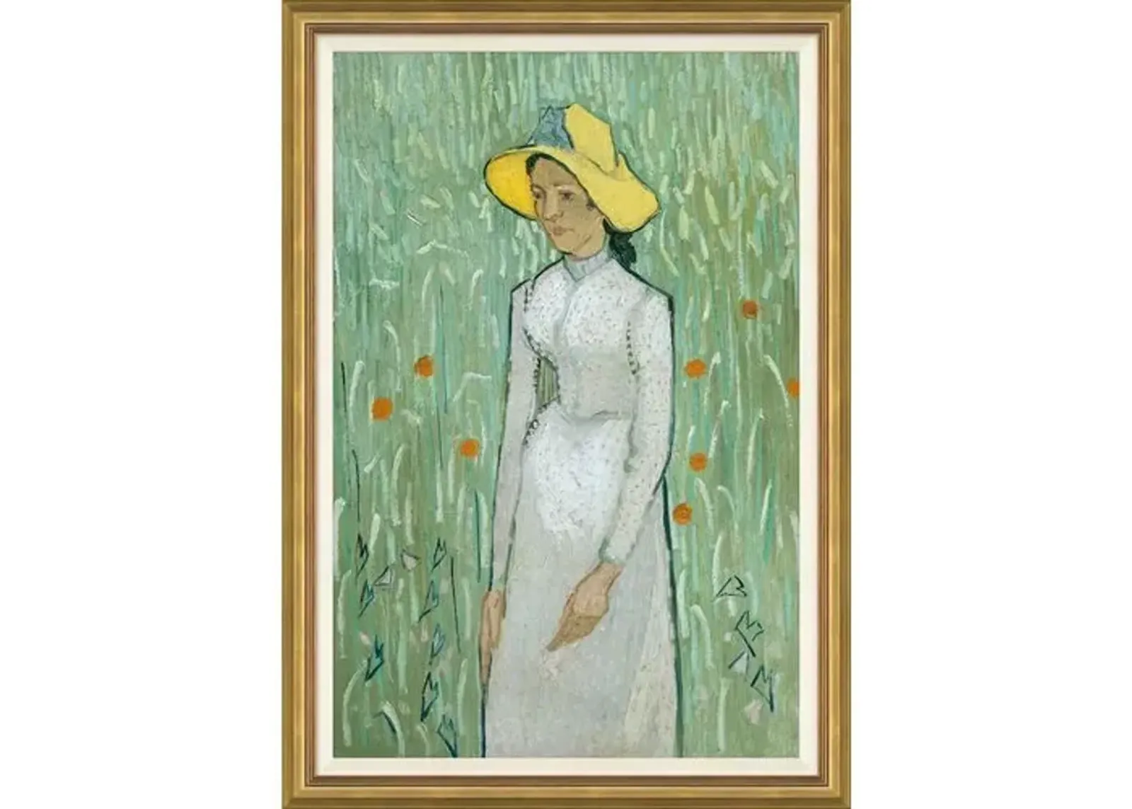 Girl in White by Vincent Van Gogh,1890 - Green