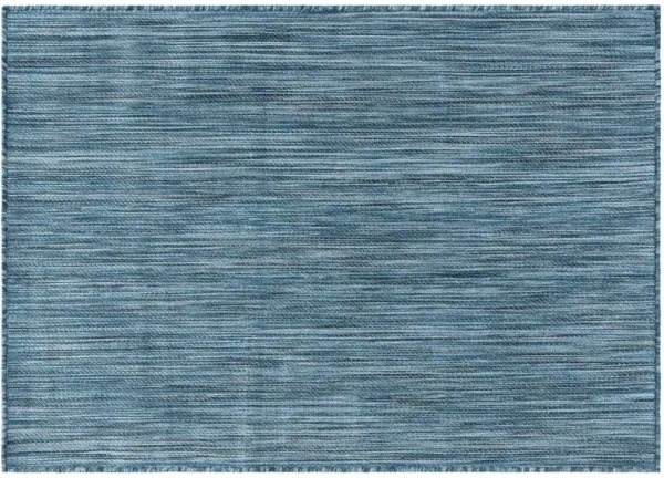 Beach House Solid Outdoor Rug, Blue