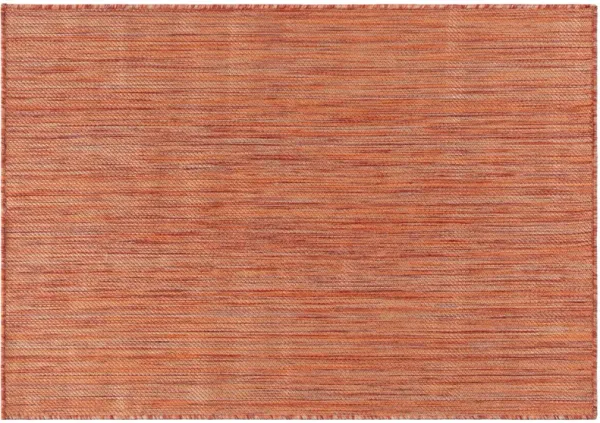 Beach House Solid Outdoor Rug, Rust