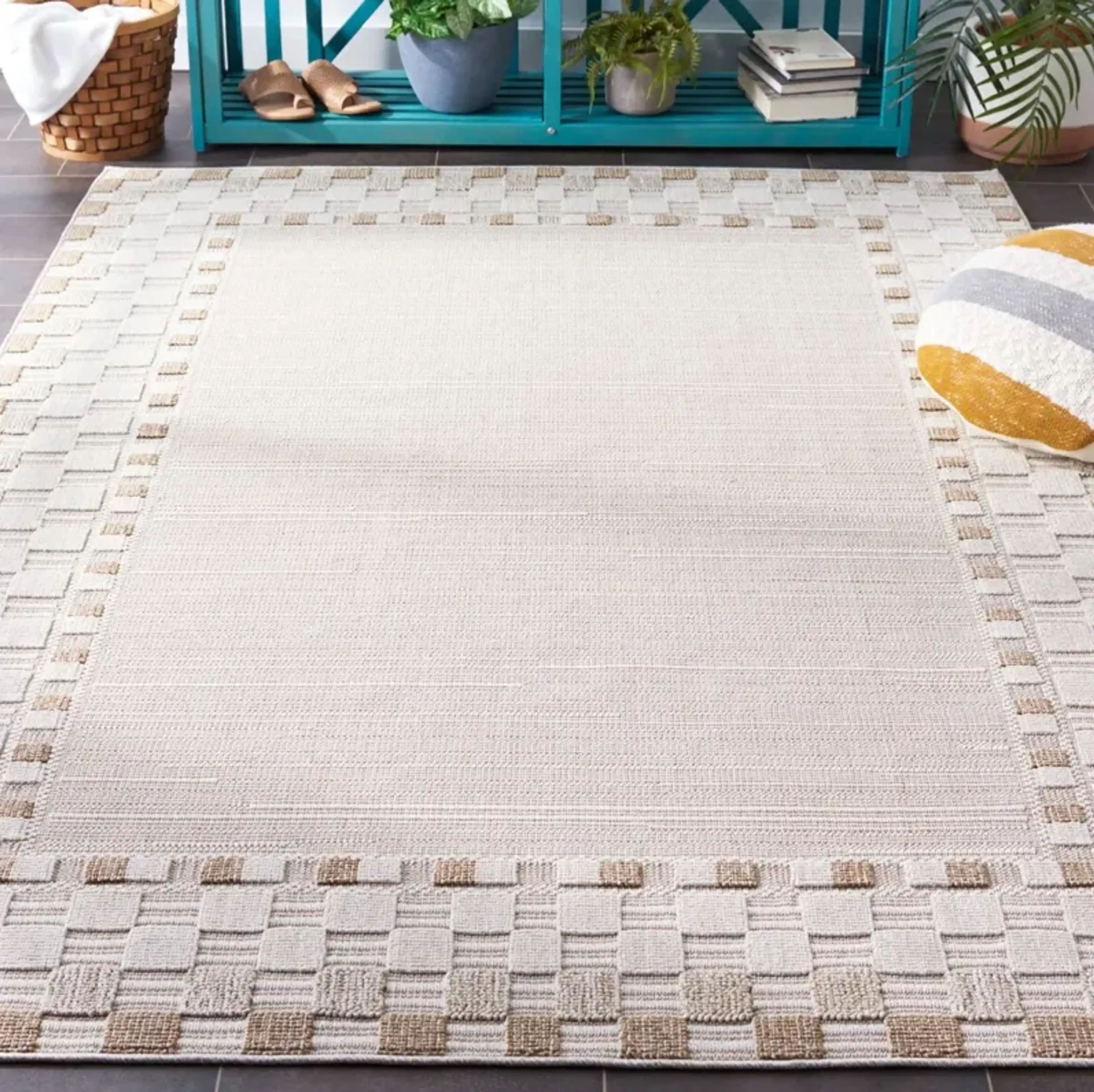 Global Border Collection Outdoor Rug Beige Light Beige One Kings Lane ...