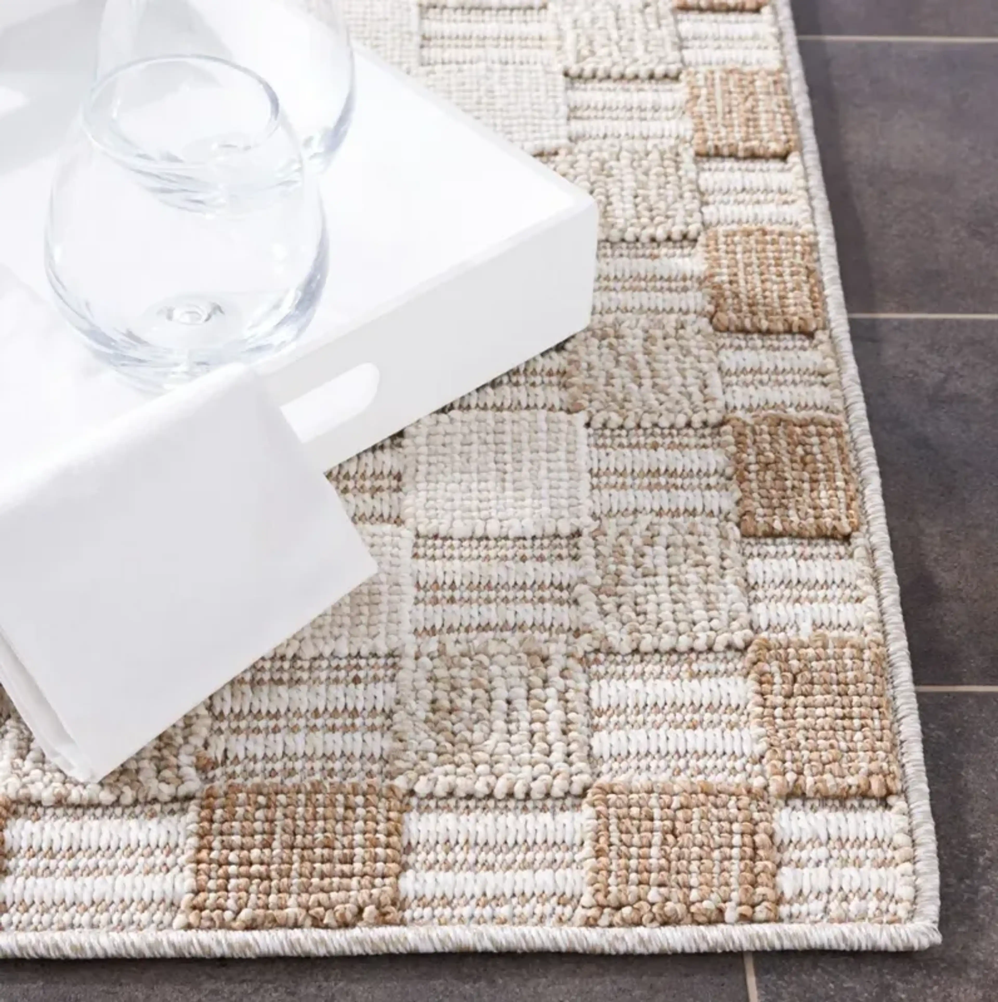 Global Border Collection Outdoor Rug Beige Light Beige One Kings Lane ...