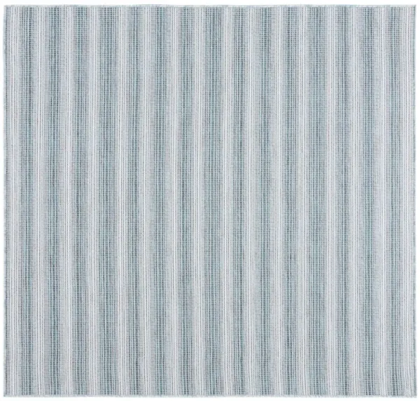 Lakeside Outdoor Rug, Aqua/Ivory