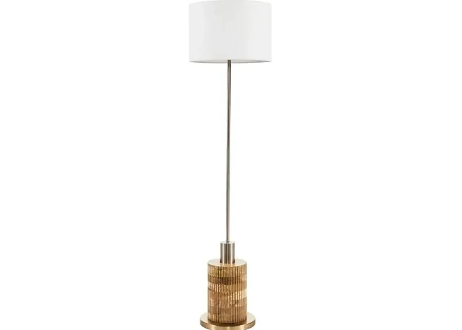 Hayden Floor Lamp - Natural/Gold