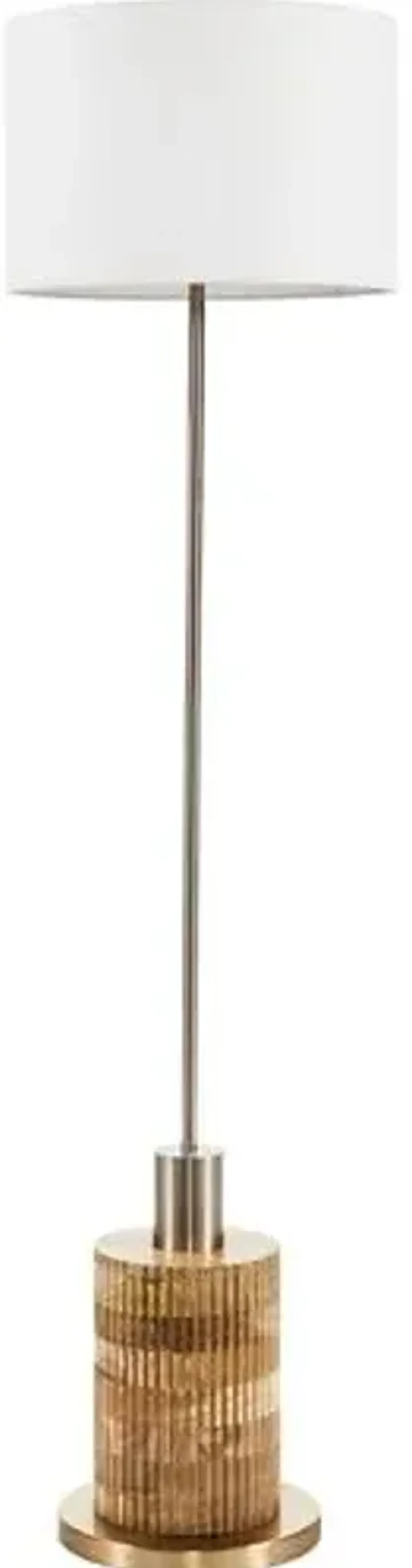 Hayden Floor Lamp - Natural/Gold