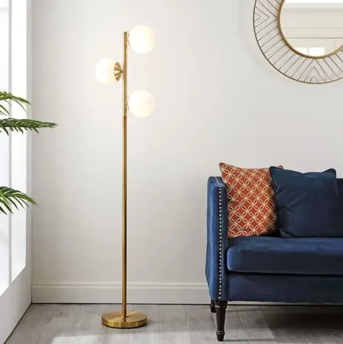 Devin Floor Lamp - Brass Gold