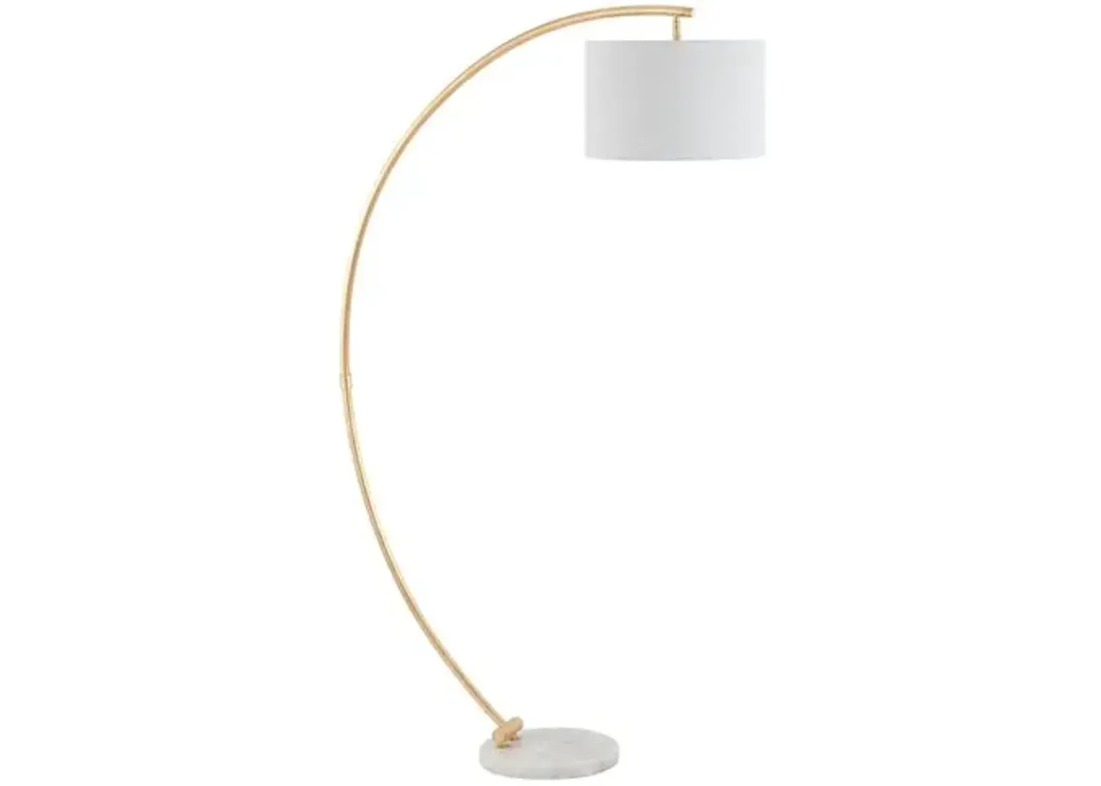 Maddie Marble Floor Lamp - Gold/White