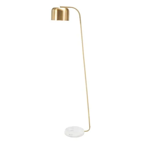 Fallen Marble Floor Lamp - Brass