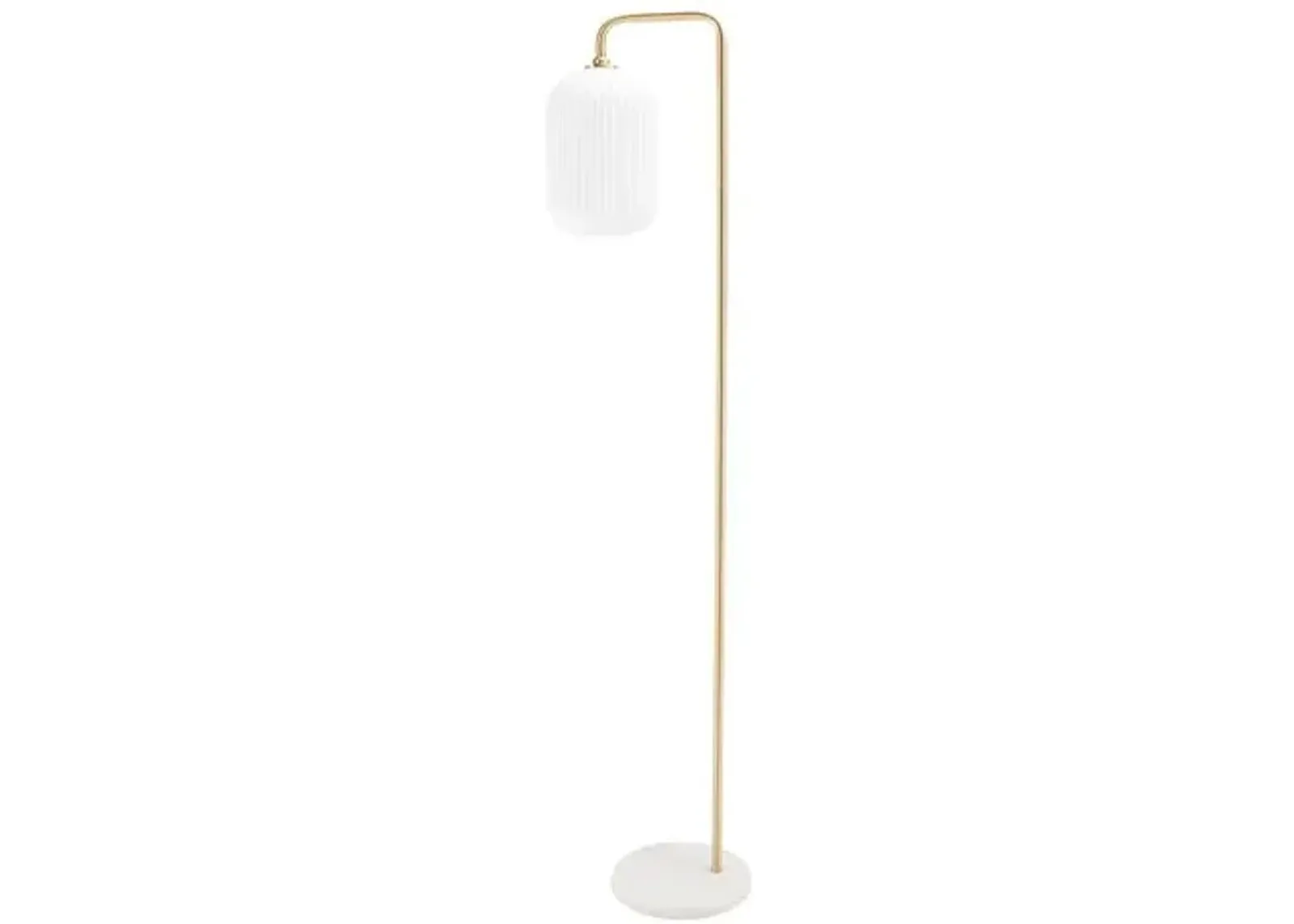 Santana Marble Floor Lamp - Gold/White