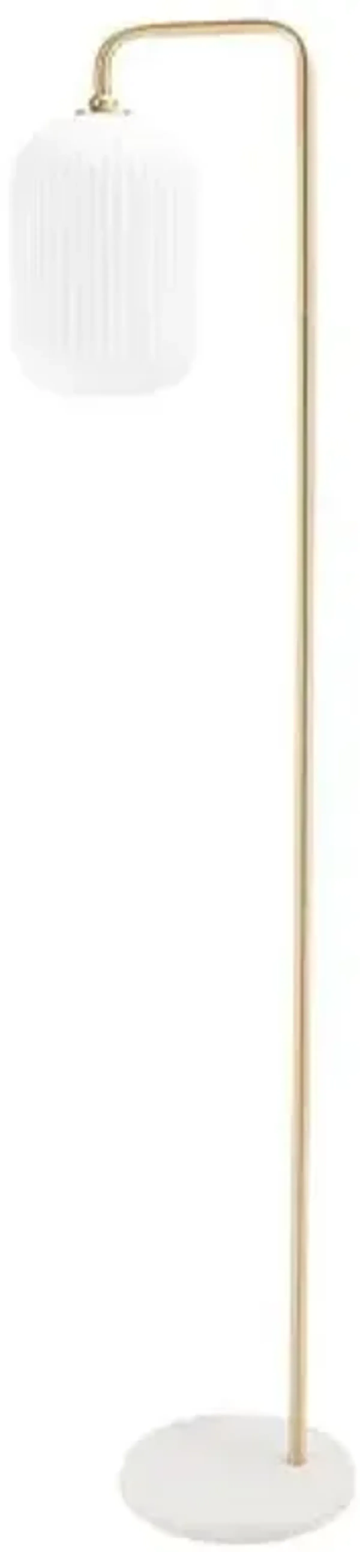 Santana Marble Floor Lamp - Gold/White