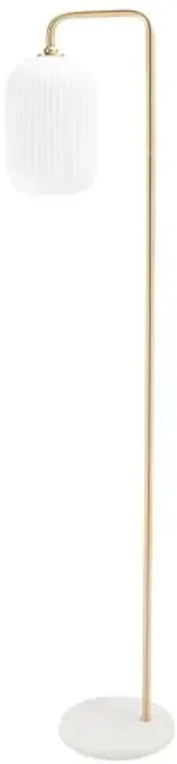 Santana Marble Floor Lamp - Gold/White