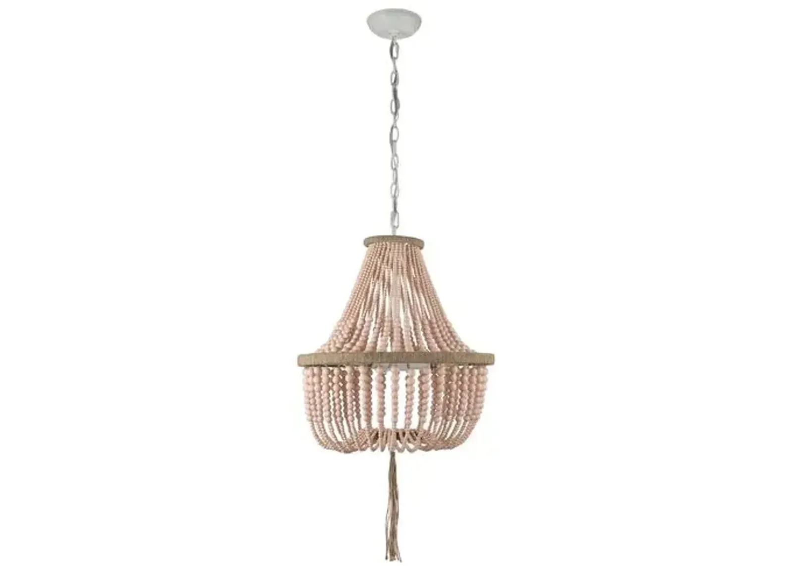 Lisa Beaded Pendant Lamp - Blush - Pink