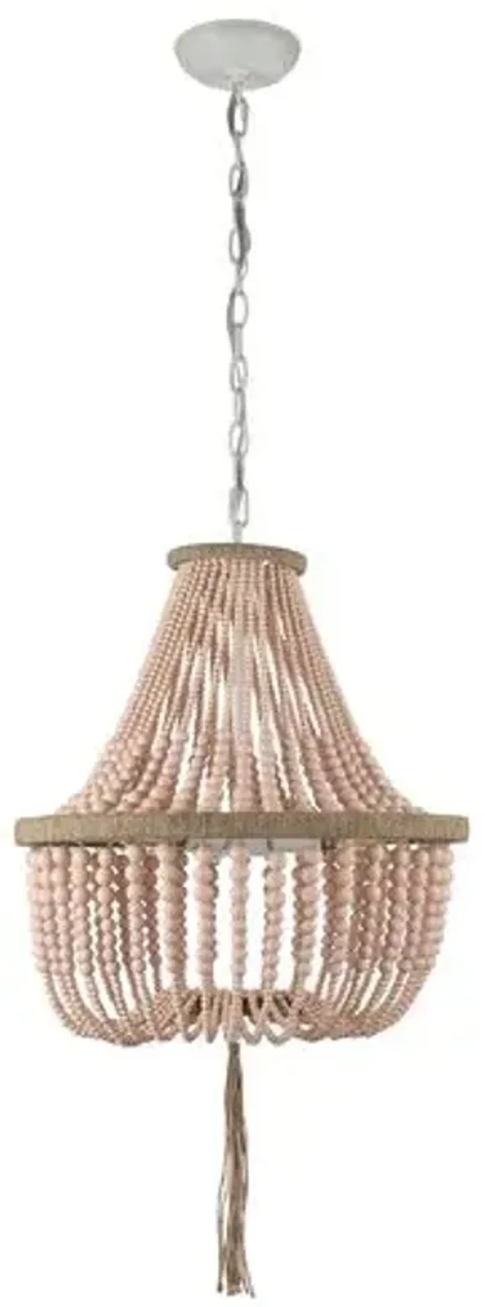 Lisa Beaded Pendant Lamp - Blush - Pink