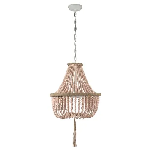 Lisa Beaded Pendant Lamp - Blush - Pink