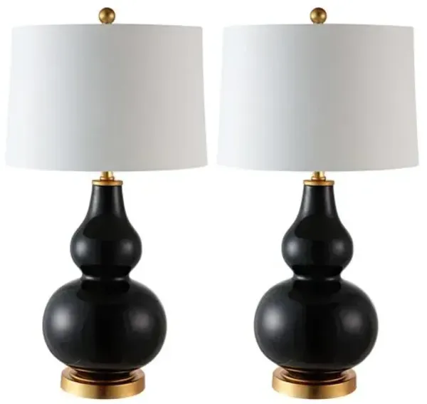 Set of 2 Addison Table Lamps - Black