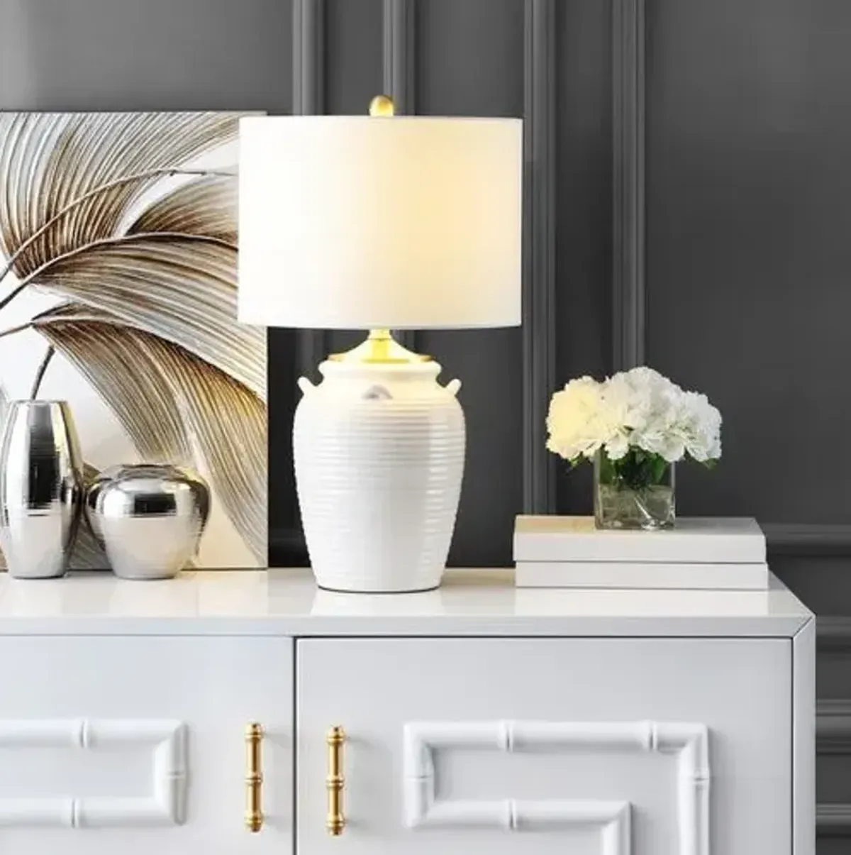 Lena Table Lamp - Ivory