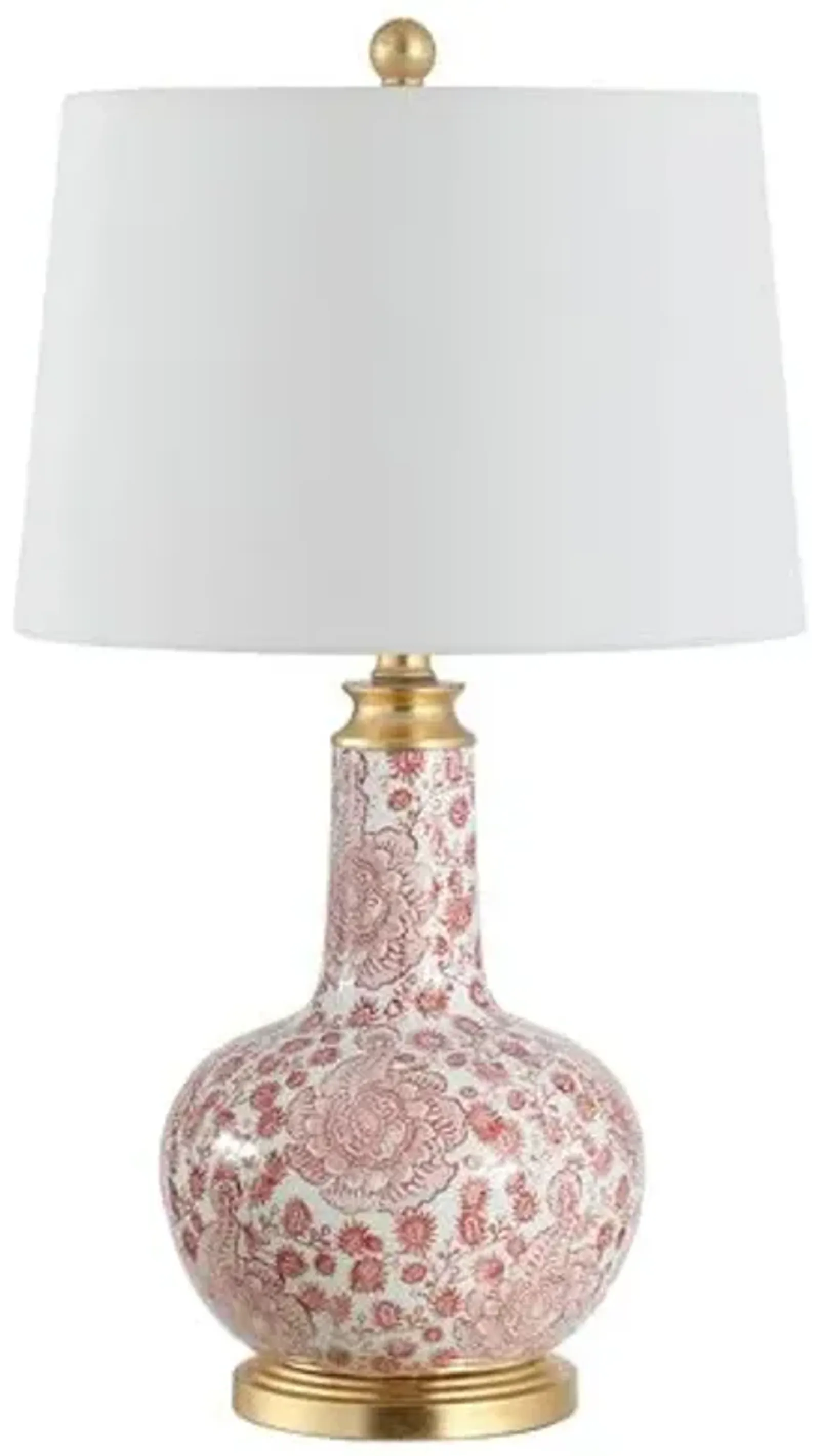 Laila Table Lamp - Red/White