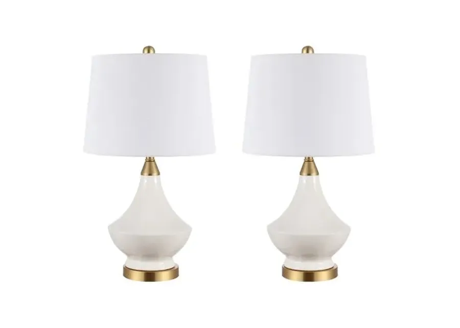 Set of 2 Marlo Table Lamps - White